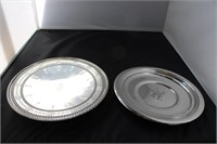 (2) Silver Plates, marked Sterling Plate w/Wheat