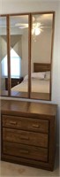 3 Drawer Dresser with pair of slim-line mirrors