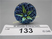 Carnival Glass Hatpin- "Star & Waves"?