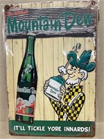 Mountain Dew advertising sign newer