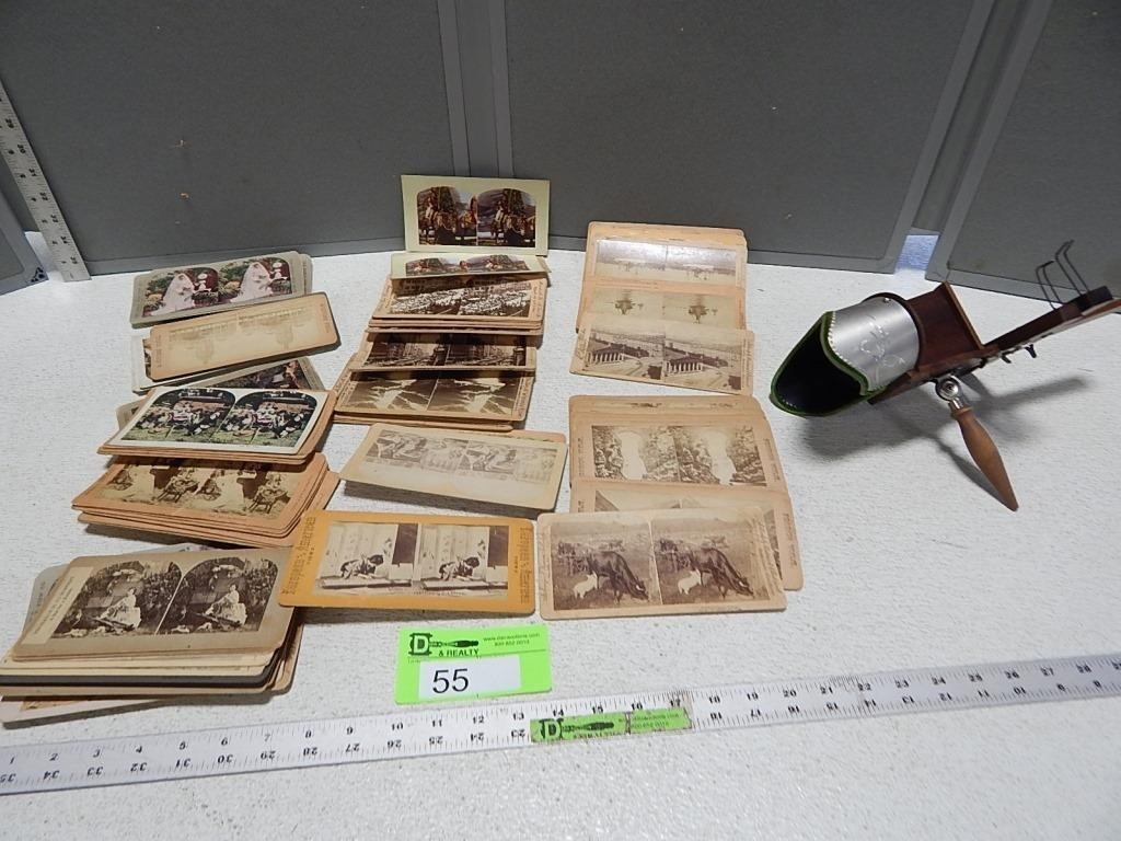 Stereoscope with many cards