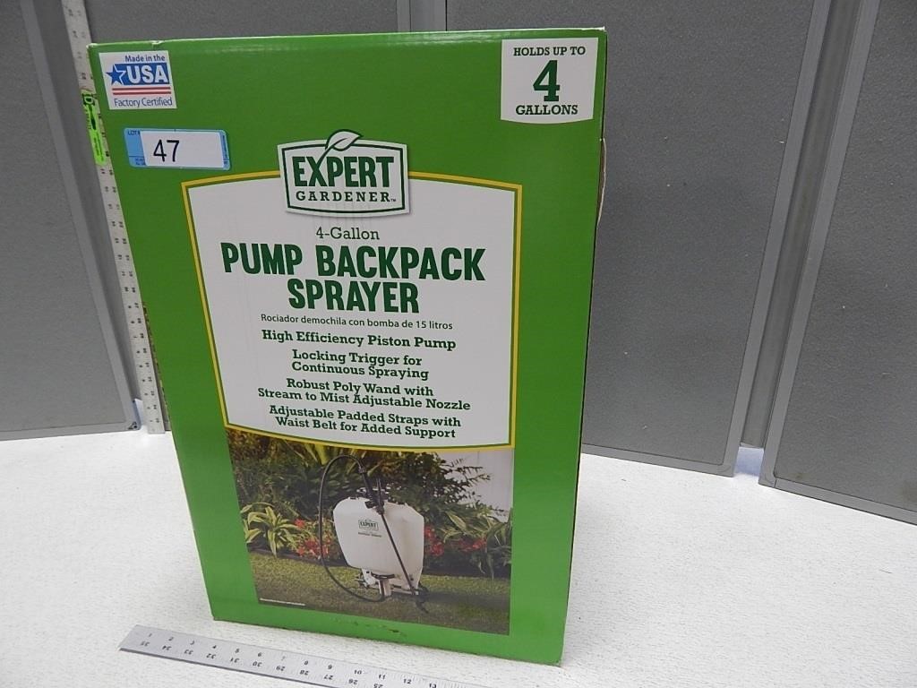 Backpack 4 gallon pesticide sprayer; box is sealed