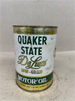 Quaker State motor oil paper can with content
