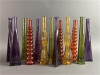 Colored Glass Bud Vases/Bottles