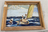 Framed Sailing Painting