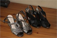 2 Pairs of Heels, wedges, size 6 1/2