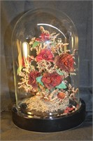 Glass Dome with Dried Floral Arrangement