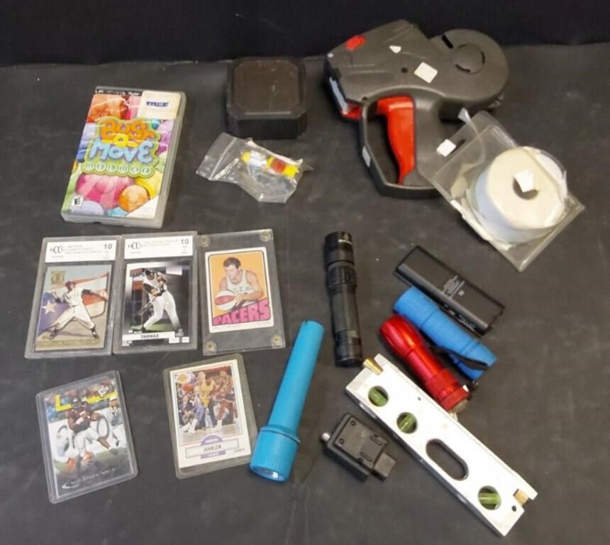 GRADED BASEBALL CARDS, PSP GAME, AND MORE