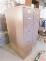 2 metal 4-dwr file cabinets