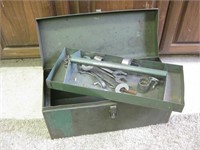 Vintage 20" Metal Toolbox W/Contents See Info