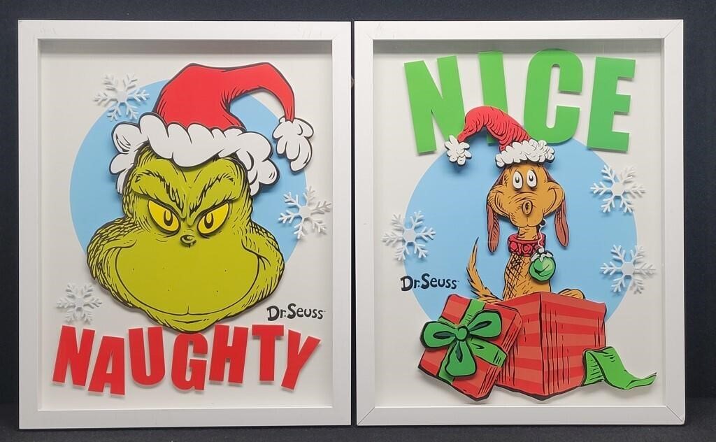 Dr. Seuss Christmas Decor Pictures Naughty & Nice