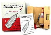 Vtg. Crystal Rocket Radio with Original Box,Insert