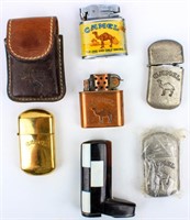 Vintage Camel Lighters and Lighter Cases