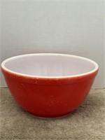 Vintage Orange (red?) Pyrex Mixing Bowl