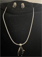 Sterling Silver Necklace & Earrings Set