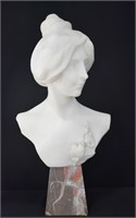 Dante Zoi (Florence) Italian White Marble Bust