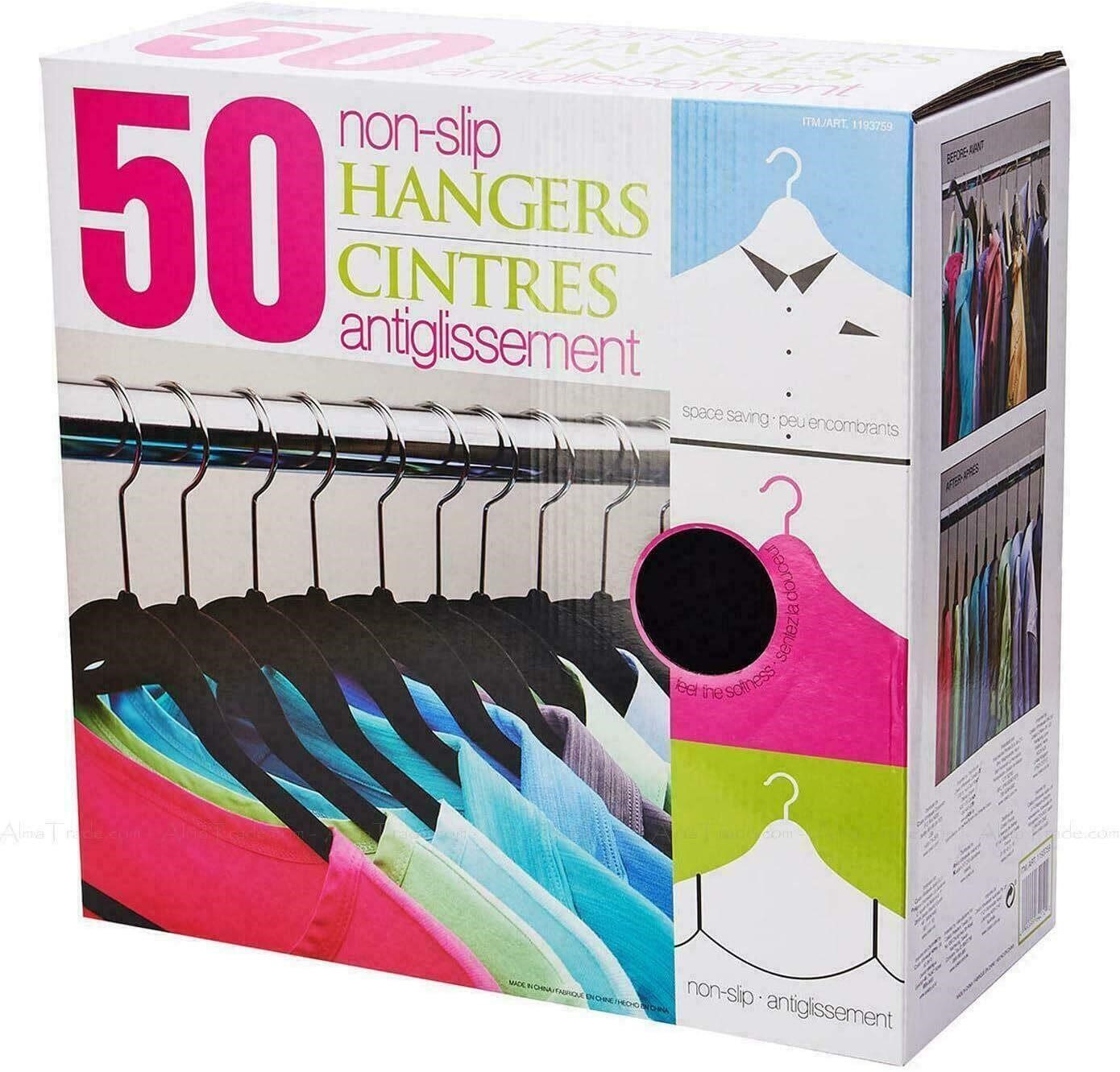 Standby Flocked Hangers Non Slip Set of 50