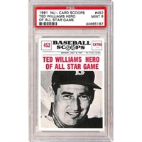 1961 Nu Card Scoops Ted Williams Psa 9