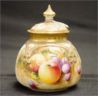Royal Worcester signed handpainted pot pouri