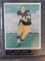 Henry Jordan Greenbay Packers Mounted Photo HOF