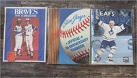 1975 Braves w Ticket Stub 1986 Blue Jays Magazines
