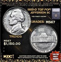 ***Auction Highlight*** 1955-d Jefferson Nickel TO