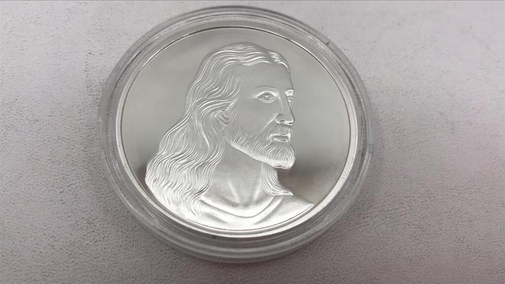 Jesus Last Supper Coin Silver Toned Great Gift