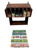 Cigar Label Wood Wall Cabinet w/ 5 Various Labels