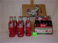 reds coke bottles-xmas bottles-coke sacks