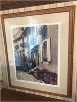 Numbered print Alsace France signed the frame is