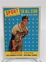 1958 Topps Sport Magazine Warren Spahn #494