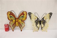 Pair of Metal Butterflies