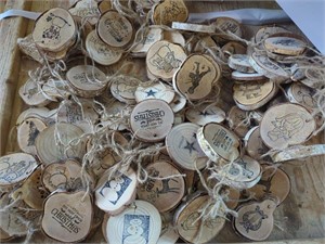 Large Amount of Wooden Christmas Ornaments with