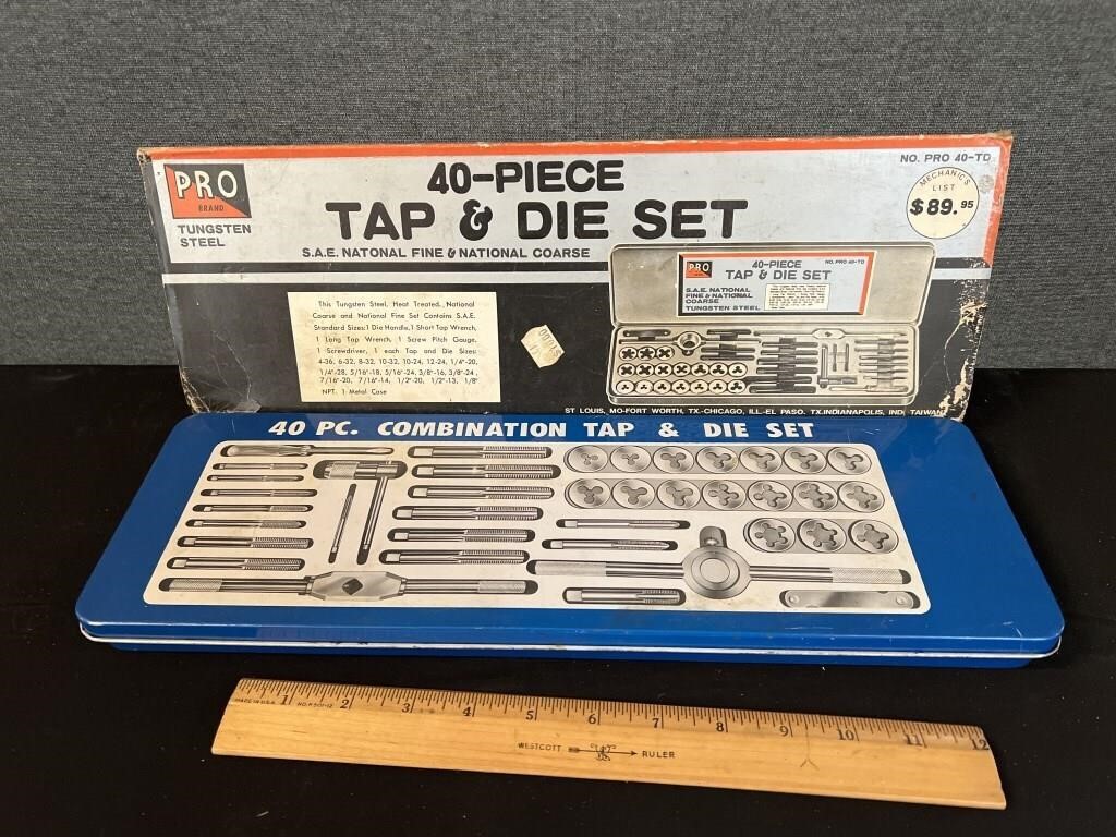 PRO 40 Piece Tap & Die Set in Metal Case