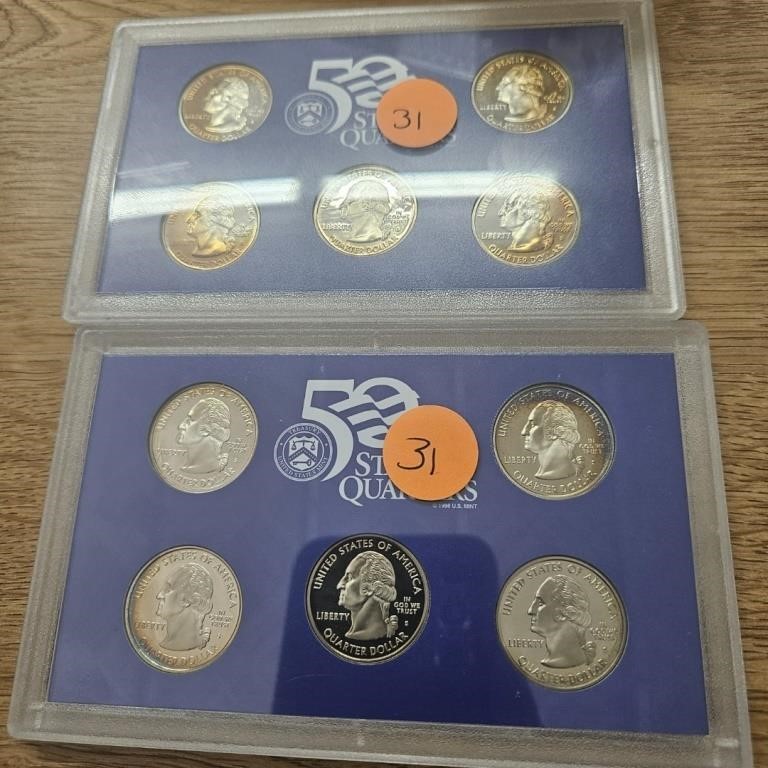 2 quarter proof sets