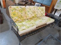 METAL ORNATE PATIO SOFA WITH CUSHIONS