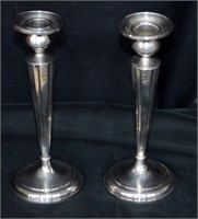 Birks Weighted Sterling Candlestick Holders 8"