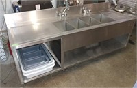 HD All S/S 4 Well Bar Sink