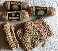 Home Spun Yarn with started Holders