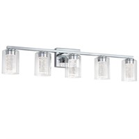 FILIMITIY 5 Light Chrome Bathroom Light Fixture,Di