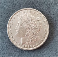 1886-P US Morgan Silver Dollar Coin