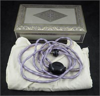Vintage Universal Heating Pad Purple Wire Tin Case