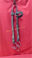 Bridle: Locked Copper Mouth Twisted Snaffle Bit