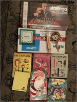 MONOPOLY, STRATEGO, DICTIONARY BOOKS