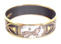 Hermes Enamel GM Bangle Bracelet