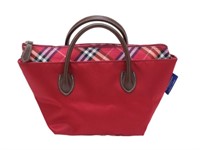 Burberry Red Nova Check Hand Bag