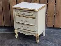 French Provincial Nightstand 2 Drawer