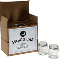 Mason Jar 2 Ounce Shot Glasses Set of 12