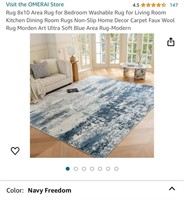 New Onerai Rug 8x10 Area Rug for Bedroom Washable