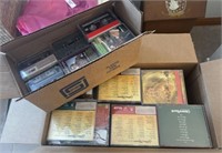 2 Boxes of CD's and Cassettes
